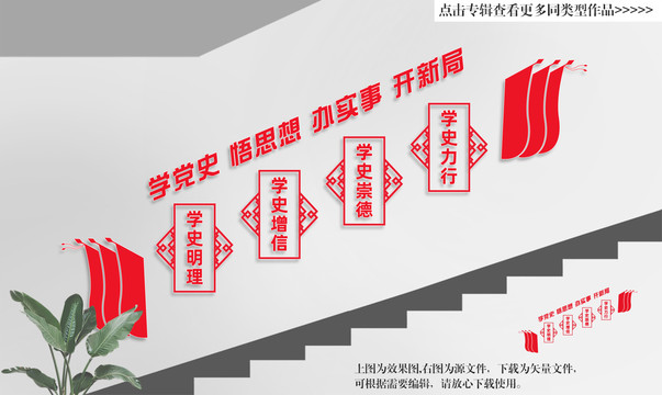 學(xué)史樓梯文化墻