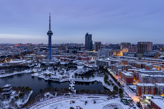 中国长春城区冬季风景