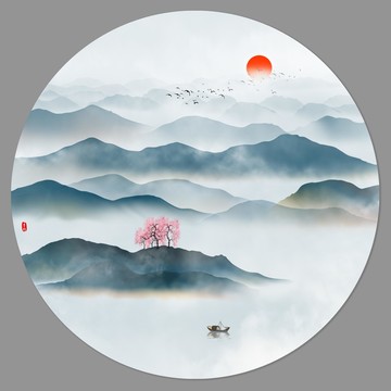 新中式山水画