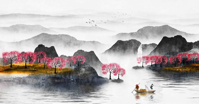 新中式山水畫