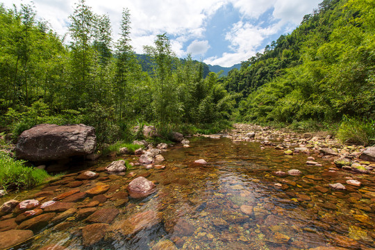 桂平龙潭国家森林公园山涧河流