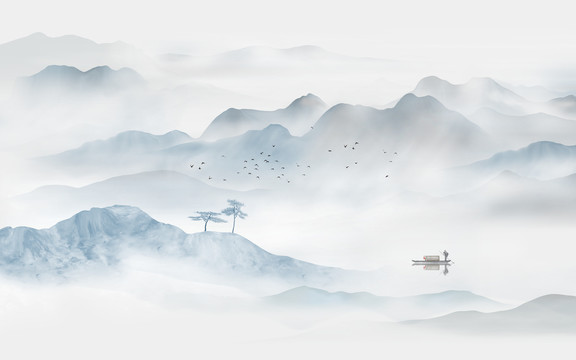 水墨山水畫