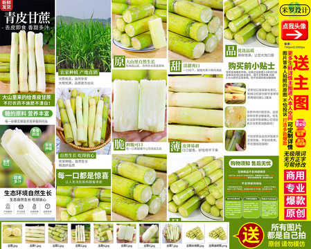 青皮甘蔗詳情頁主圖