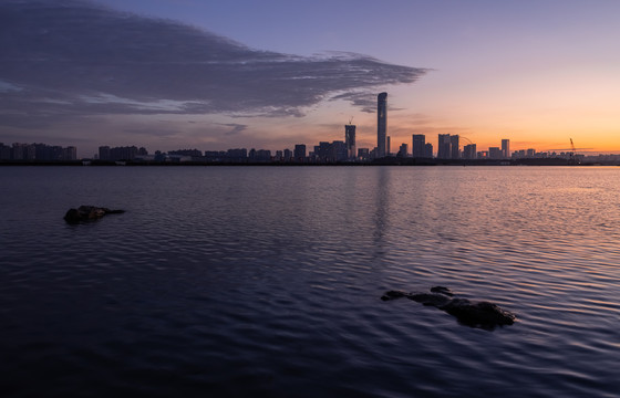 金鸡湖晨曦