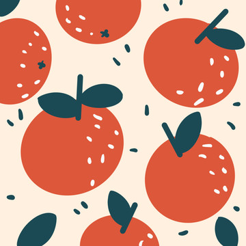 水果手绘山楂卡通水果背景图案