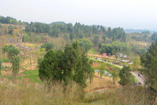 成都丹景山观景台健身步道