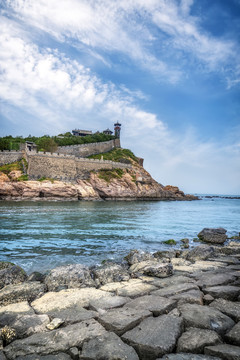 海岸线蓬莱阁风光