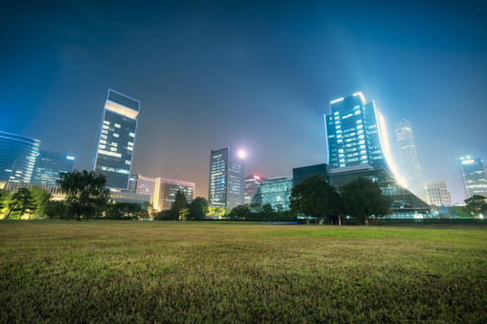 苏州现代建筑夜色