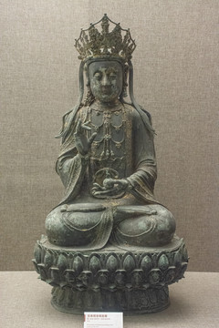 明代宝珠观音铜坐像