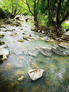 小河流水