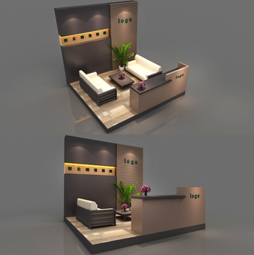 商場(chǎng)小展臺(tái)3d模型