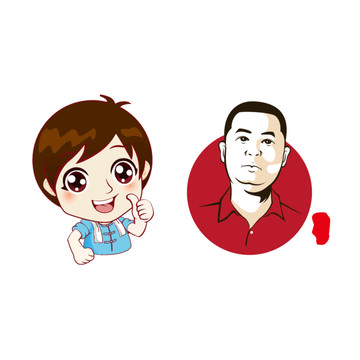 原創(chuàng)卡通Q版男孩人物形象