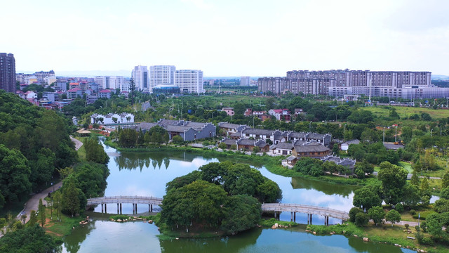 航拍江西省吉安县天祥景区