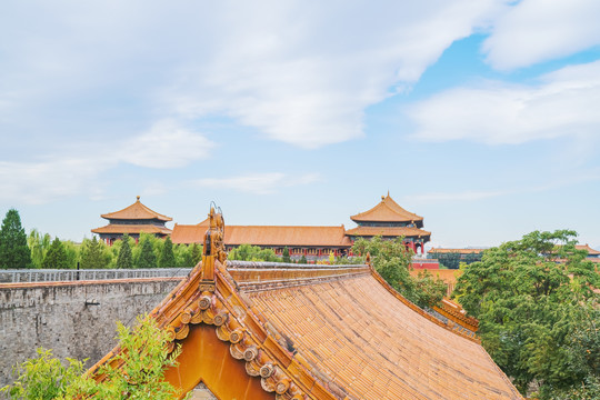 北京故宫著名古建筑群和旅游风光