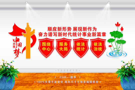 統(tǒng)計(jì)局文化墻