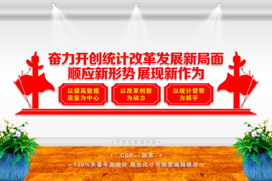 統(tǒng)計局文化墻