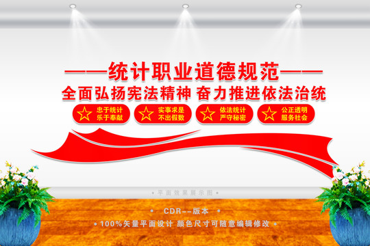 統(tǒng)計(jì)文化墻
