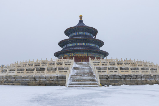 天坛雪景