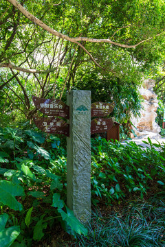 南宁青秀山风景区园林指路标