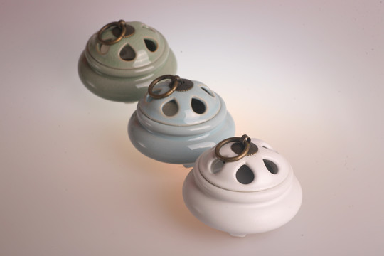 哥窑陶瓷盘香炉系列