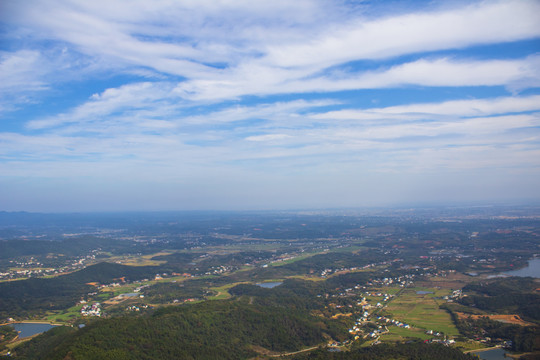 太阳山俯视