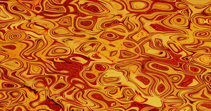 血液流动不规则流体红黄抽象背景