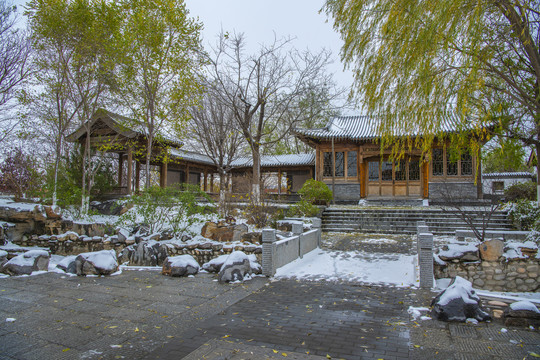 北京园博园石家庄园雪景