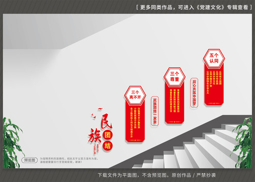民族團(tuán)結(jié)樓梯文化墻