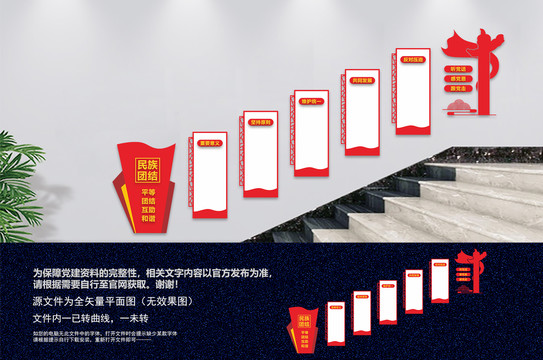 民族團結(jié)樓梯文化墻