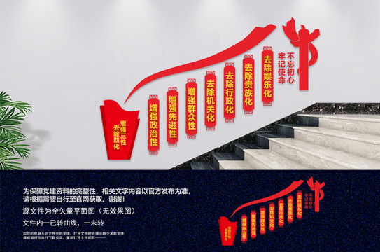 強(qiáng)三性去四化樓梯文化墻