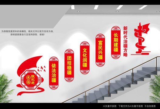 治疆方略樓道文化墻
