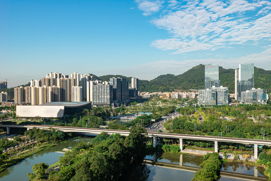 广州南沙规划展览馆城市风景