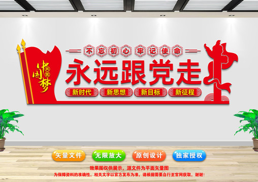 永遠(yuǎn)跟黨走展板