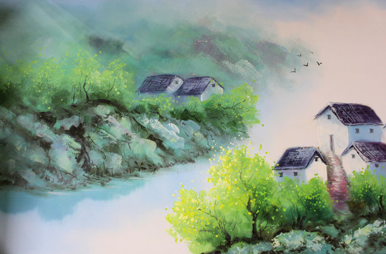 風景山水油畫