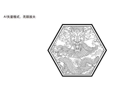 線條龍紋