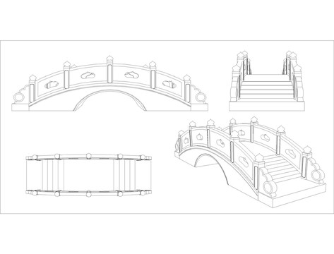 石拱桥三视图