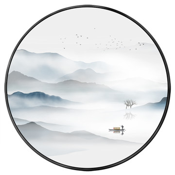 圓形山水畫