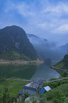 风景如画碧水蓝天