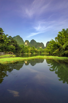 自然风景画河流