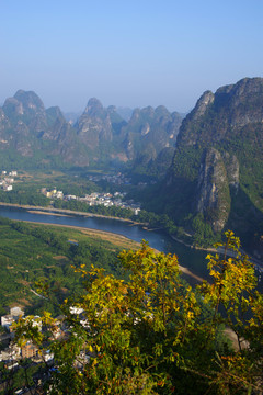 山水风景绿水青山远山