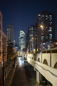 上海城市都市夜景