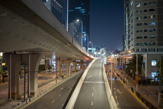 上海高架桥城市风光