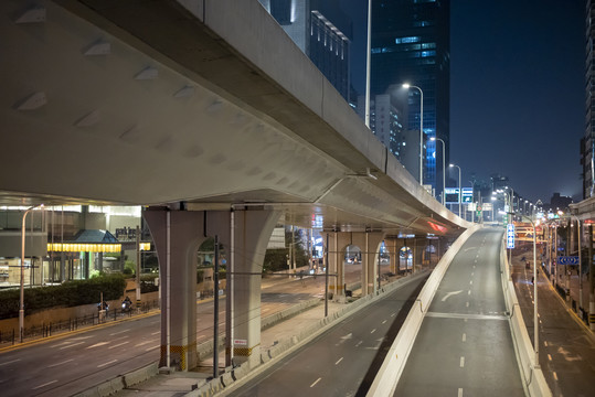 上海高架桥城市风光