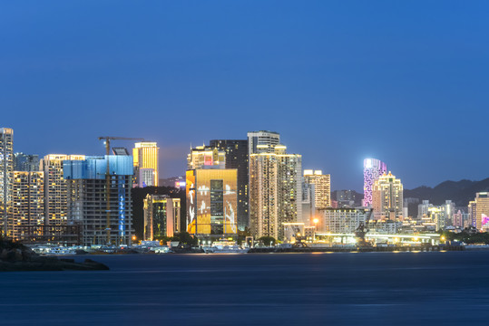 厦门海上城市夜景