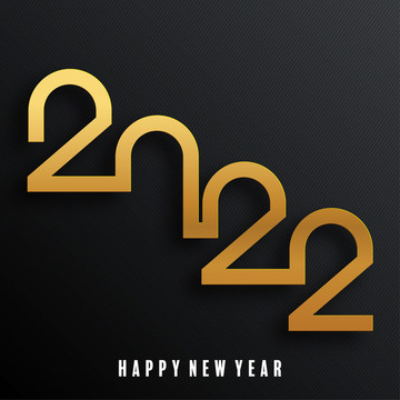 數(shù)字文字新年快樂創(chuàng)意設(shè)計(jì)插圖