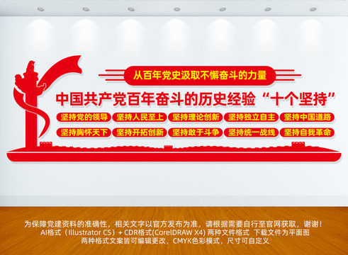 十個(gè)堅(jiān)持文化墻