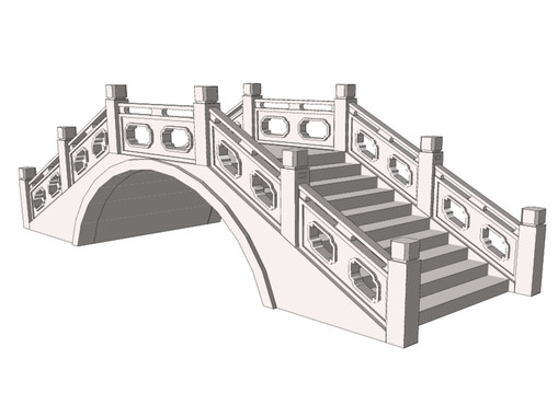 徽派建筑石拱橋