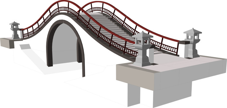 公園圓弧形石拱橋
