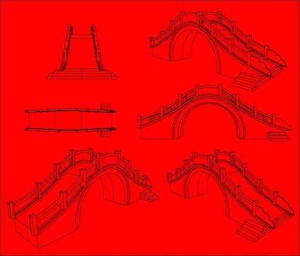 古建园林景观石拱桥