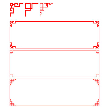 中式边框矢量素材